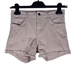 H&M Stretch Tan Denim 5-pocket Shorts Cut-off Womens size 4